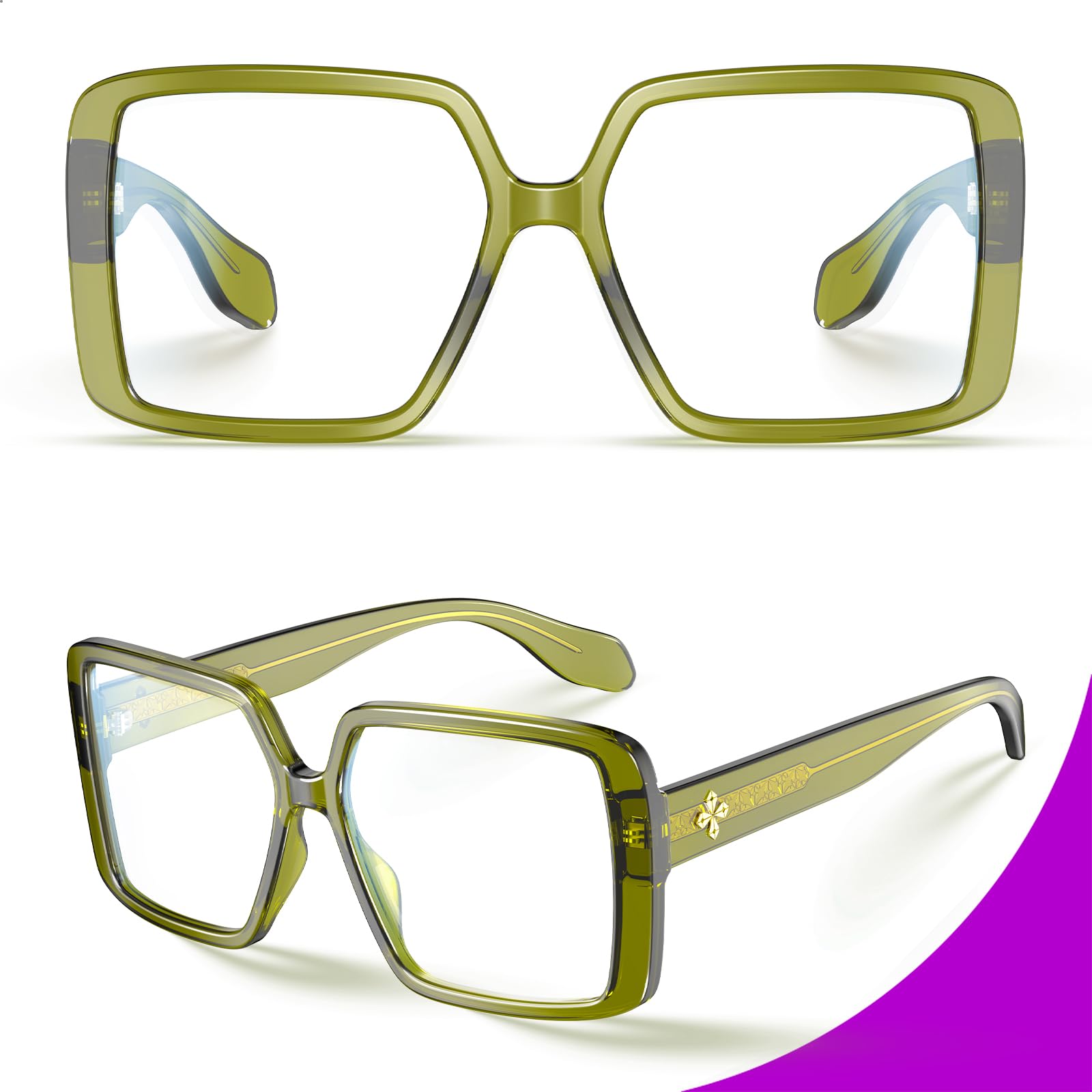 Harvard Blue Light Blocking Glasses - Anti Eye Strain for Computer & Screen Use - UV Protection for Gaming, Reading & Office Work