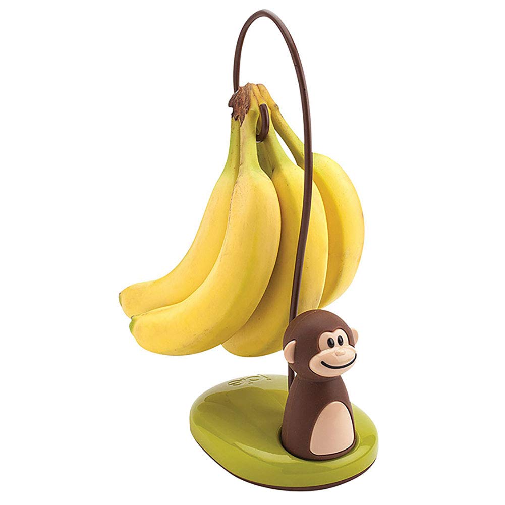 ABS Monkey Banana Tree Holder & Fruit Bowl for Kitchen Counter - Banana Hanger & Grape Rack to Prevent Bruising - Perfect for Fresh Fruit Storage, Breakfast Nook, and Healthy Snack Organization