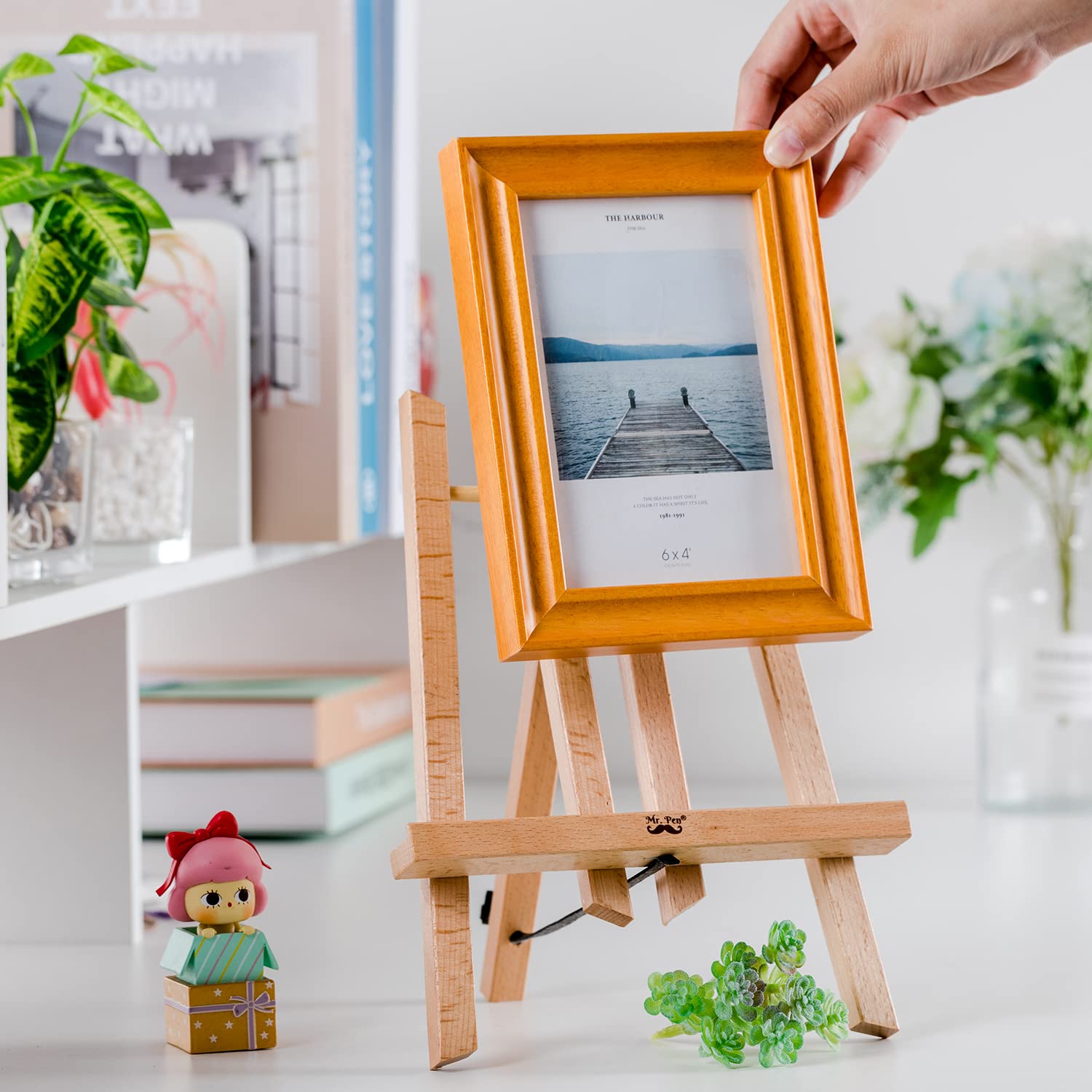 Mr. Pen 11 Inch Wooden Tabletop Easel Stand for Painting Canvas - Perfect for Artists, Students & Home Decor Display | Portable Mini Art Easel for Tabletop Painting, Sketching & Craft Projects