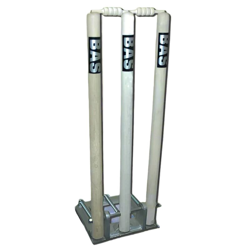 Premium Wooden Cricket Stumps with Spring Back Mechanism - Durable Cricket Wickets for Practice & Matches - Perfect for Backyard, Club, and Professional Cricket Games