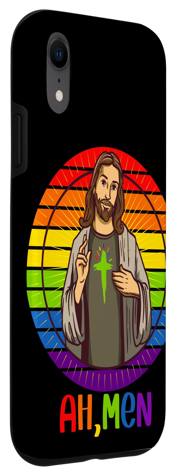 iPhone XR Case - LGBTQ+ Pride Rainbow Flag Design for Jesus & Christian Support - Durable Protective Cover for Everyday Use & Special Occasions
