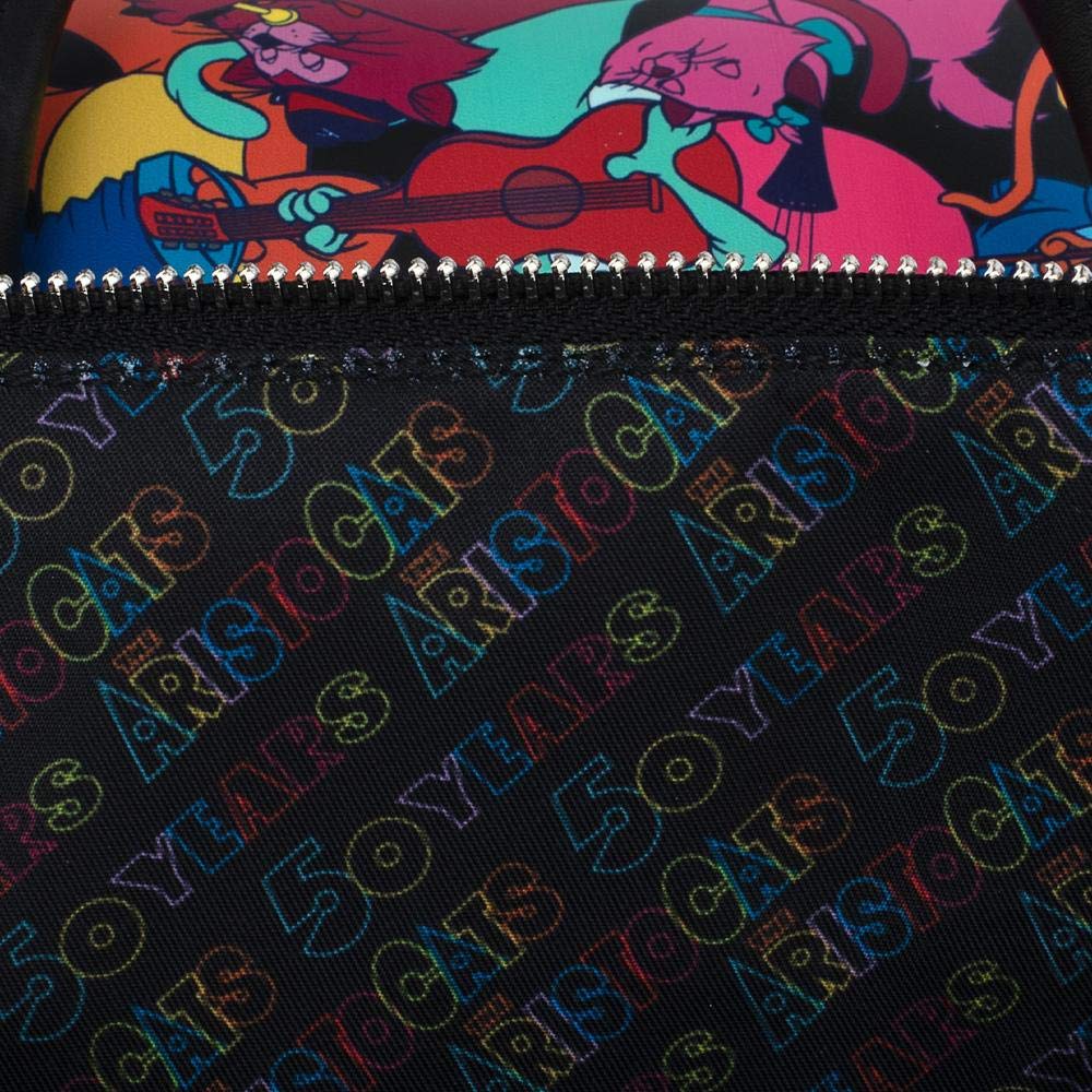 Loungefly x Disney Aristocats Jazzy Cats Crossbody Bag - Stylish Disney Themed Purse for Women, Fashionable Shoulder Bag for Daily Use, Parties, and Disney Trips