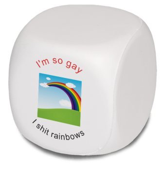 Rainbow Pride Stress Ball - 'I'm So Gay I Sh* Rainbows' Love is Love LGBTQ+ Therapy Toy for Anxiety Relief & Office Fun