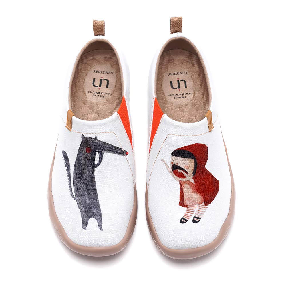 UIN Women's Slip On Sneakers - Comfortable Knit Loafers with Artistic Painting | Soft Walking Shoes for Women | Perfect for Casual Outfits, Work & Travel