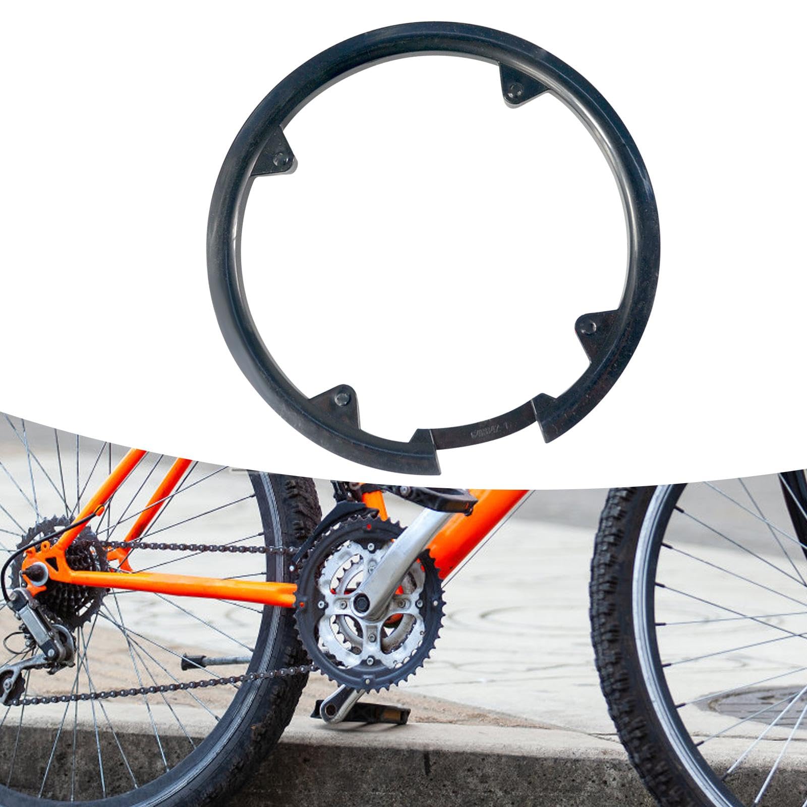 Black Resin Bike Chain Guard Cover - Wheel Protector for Mountain Bike & BMX | Durable Crankset Chainring Shield | Perfect for Cycling, Commuting & Off-Road Adventures