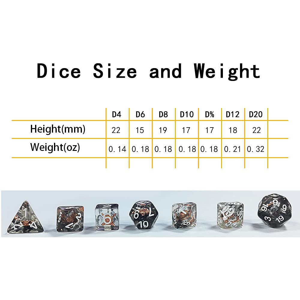UDIXI 7PCS Polyhedral Dice Set for DND - 7-Die RPG Dice with Wolf Head Design, Perfect for Dungeons & Dragons, MTG, Pathfinder Tabletop Games | Great for Game Nights & Fantasy Roleplaying Adventures