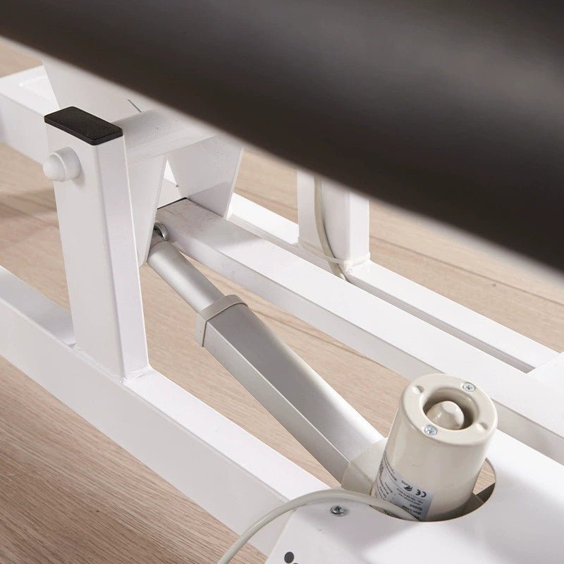 Greenlife Thomas I 2 Motor Electric Massage Table with 4 Wheels - Adjustable Height Professional Massage Bed with Foot Pedal & Paper Roll Holder - Perfect for Spa, Clinic & Home Use
