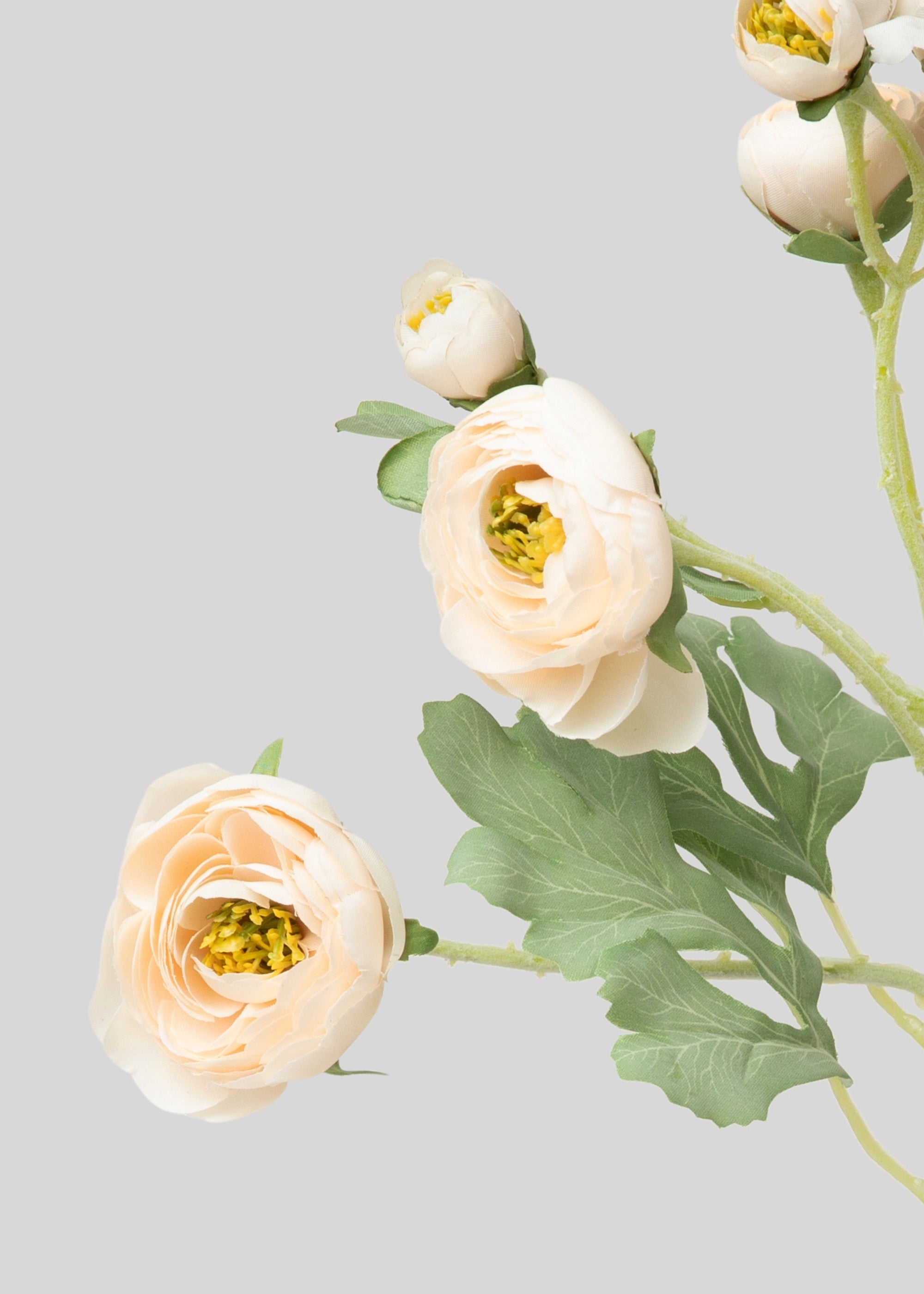 Artificial Blooming Ranunculus Flowers in Blush - 21 Stems Realistic Fake Flowers for Home Decor, Wedding Centerpieces & Party Arrangements