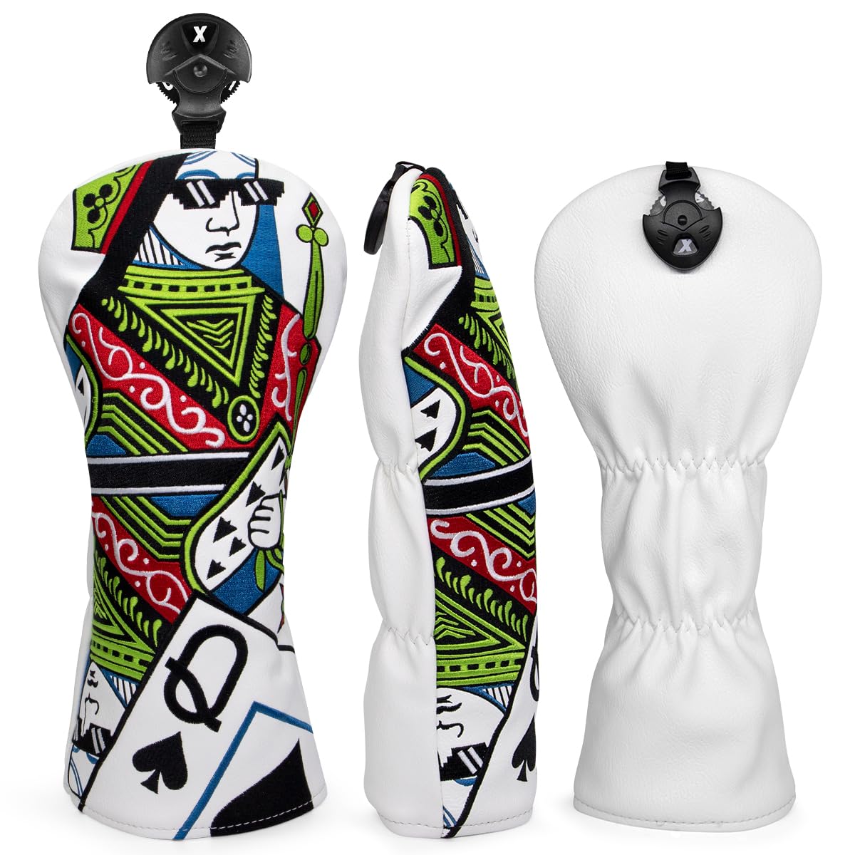 Barudan Golf Poker Queen Hybrid Headcover - Premium 3 Wood & Driver Head Cover for All Brands | Waterproof & Durable Golf Club Protection (Perfect for Driver, Fairway Woods & Hybrids on the Course)