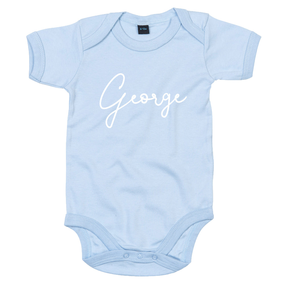 Personalized Baby Vest with Classic Script Name - Custom Infant Bodysuit for Newborns & Toddlers - Perfect for Baby Showers, Birthdays & Photo Shoots