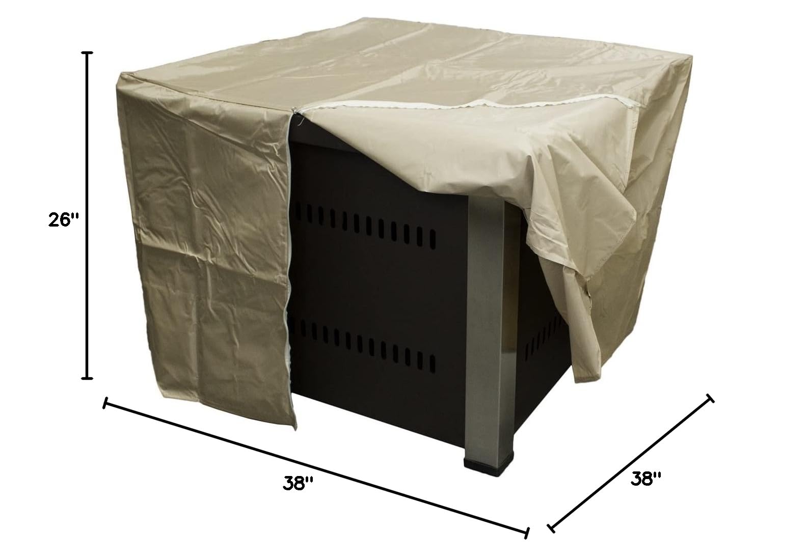 AZ Patio Heaters Outdoor Fire Pit - Hammered Bronze & Stainless Steel with Weatherproof Cover | Perfect for Backyard, Deck, Garden & Camping Gatherings