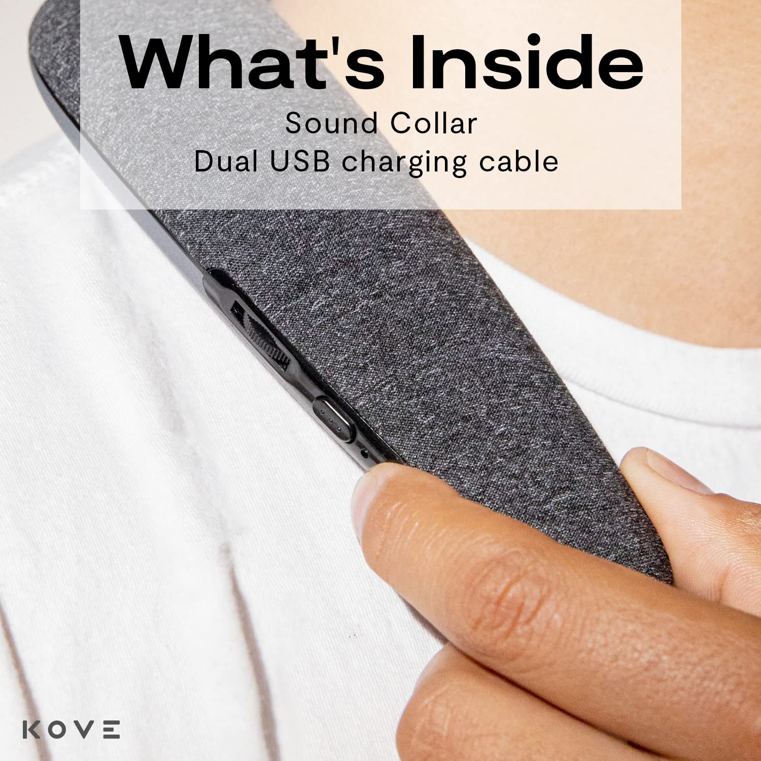 KOVE Konvex Wireless Bluetooth Sound Collar Speaker - 360° Immersive Sound, 33ft Range, Portable & Comfortable Neckband Design - Perfect for Home, Gym, Travel, Beach & Outdoor Activities | Hands-Free Music for Workouts, Commuting & Relaxation