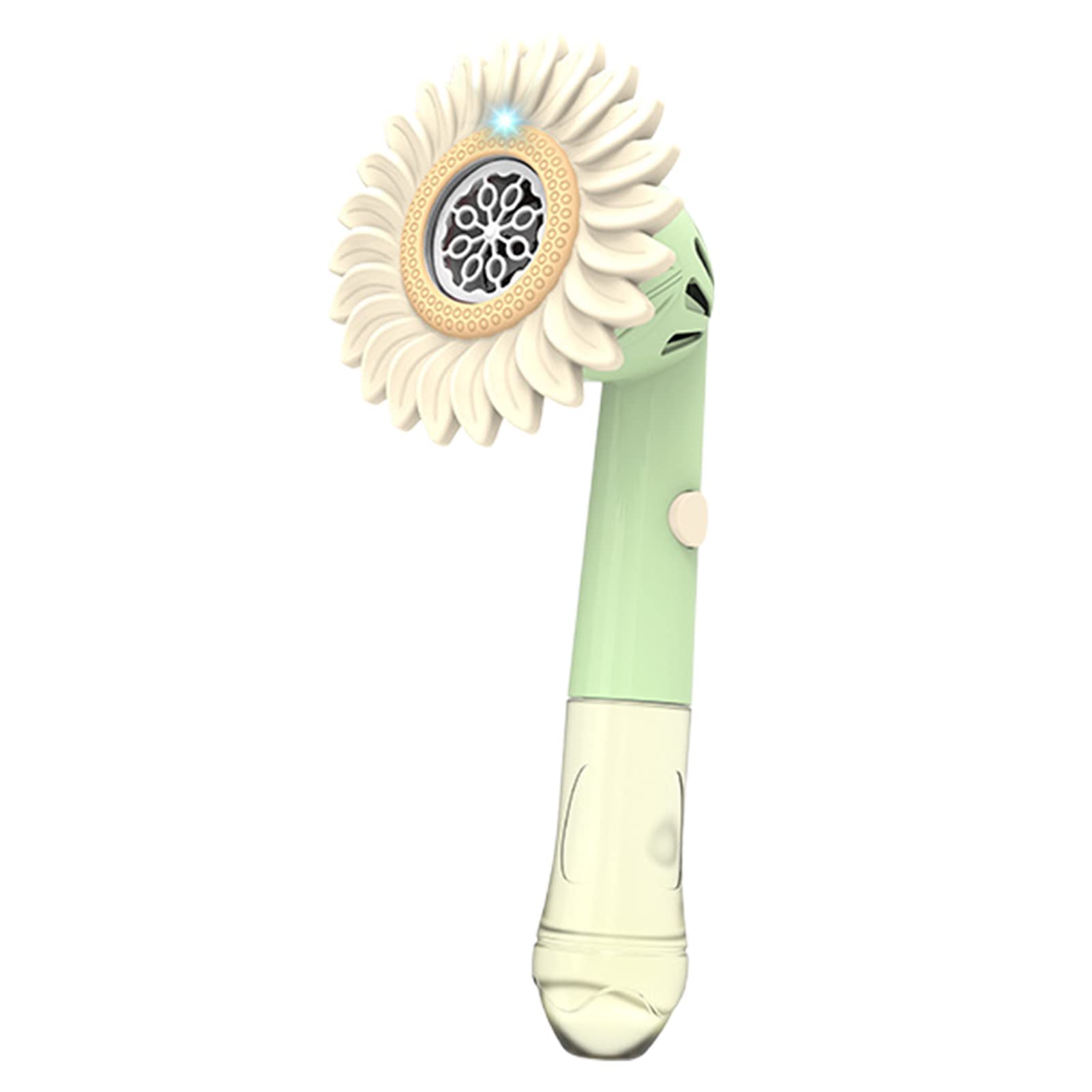 **Sunflower Bubble Wand with LED Lights - Handheld Bubble Blower for Kids, Toddlers & Adults - Outdoor Summer Party, Birthday, Park & Backyard Fun - Green Bubble Machine**