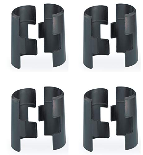METRO 9985 Black Plastic Split Sleeves Replacement for Super Erecta Industrial Wire Shelving - Pack of 4 | Durable Shelving Accessories for Warehouse, Retail & Garage Organization