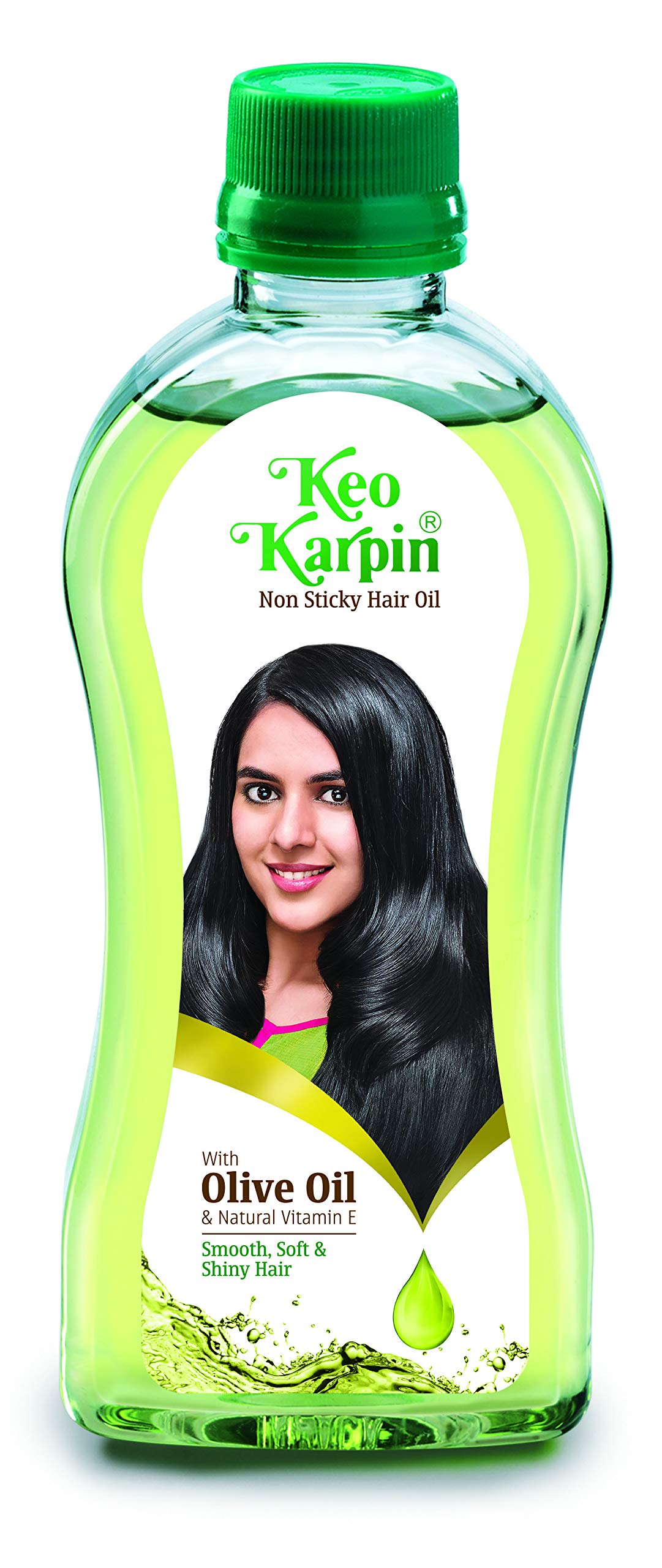 Keo Karpin Non-Sticky Hair Oil with Olive Oil & Natural Vitamin E - 500ml | Nourishing & Shine Enhancing Hair Treatment for Dry, Damaged Hair | Perfect for Daily Use, Styling & Scalp Massage