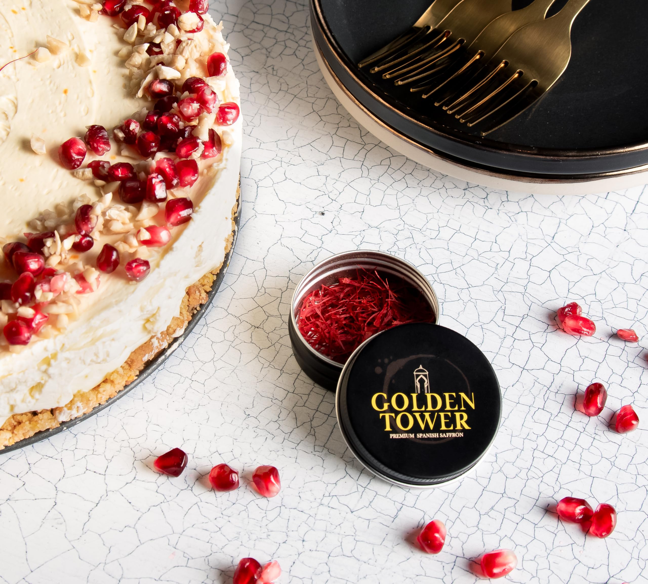 Golden Tower Pure Red Saffron Threads - Premium Grade for Cooking & Tea (4g)