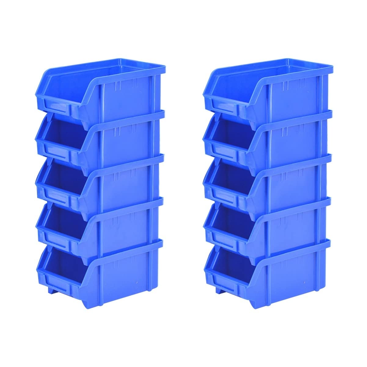 ULTECHNOVO 10-Piece Plastic Sewing Box Organizer Set - Stackable Storage Bins for Sewing Tools, Hardware, and Craft Supplies (Blue) - Perfect for Home, Office, and DIY Projects