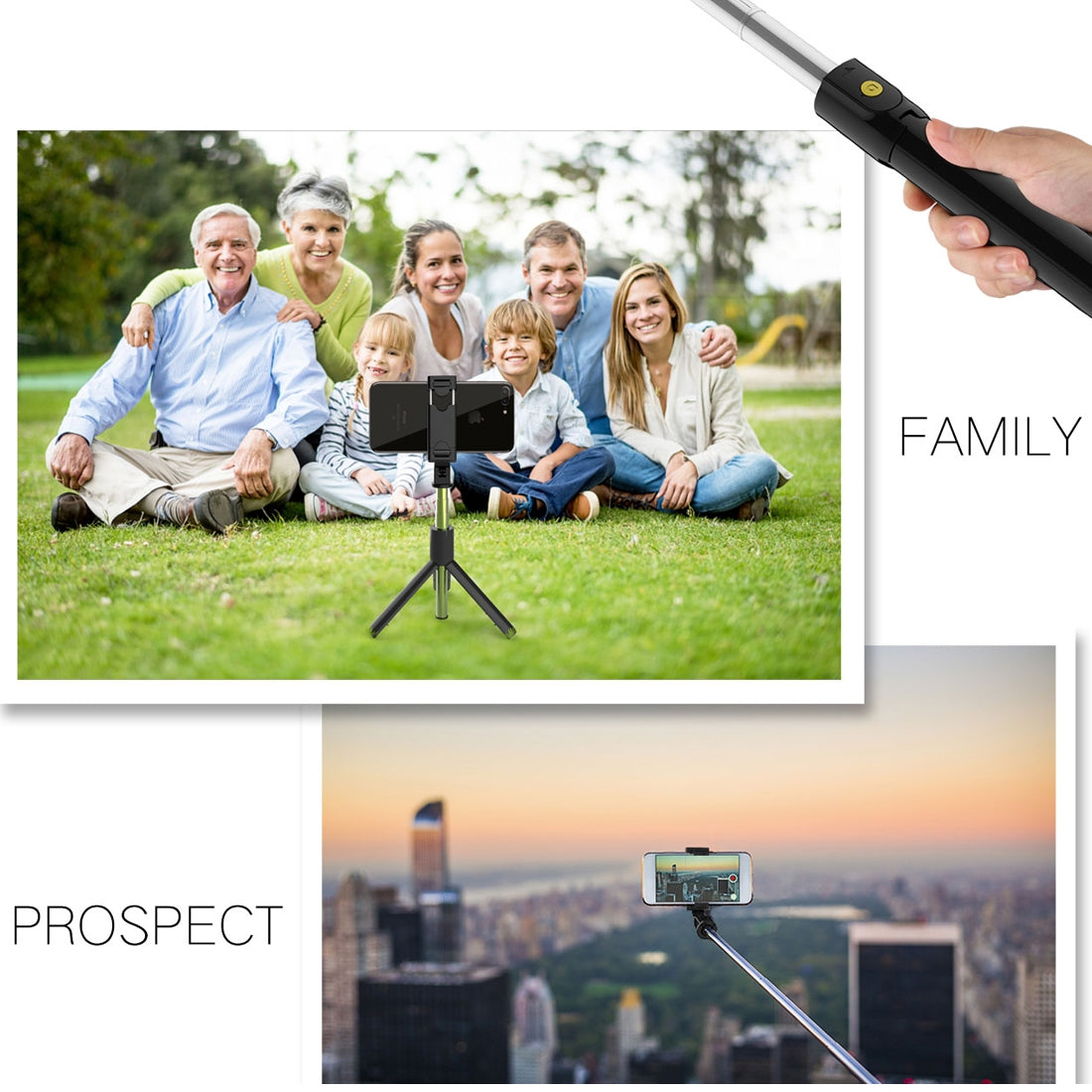 Bluetooth Selfie Stick Tripod with Remote - Perfect for Travel, Vlogging, and Group Photos