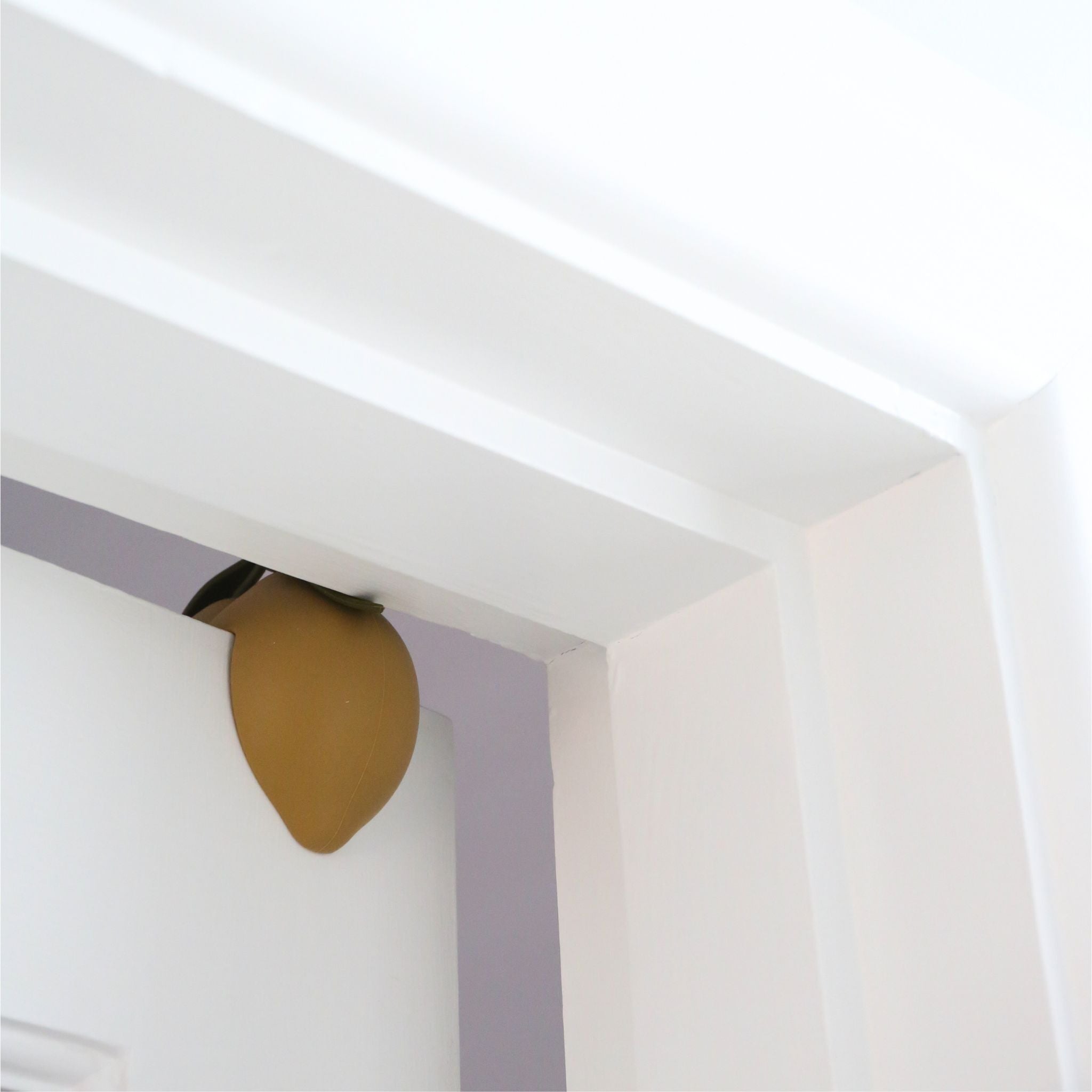 KONGES SLØJD Kids Door Stopper - Lemon Shaped Door Wedge for Children's Room, Nursery, and Playroom - Non-Slip Safety Door Holder for Home and Classroom Use