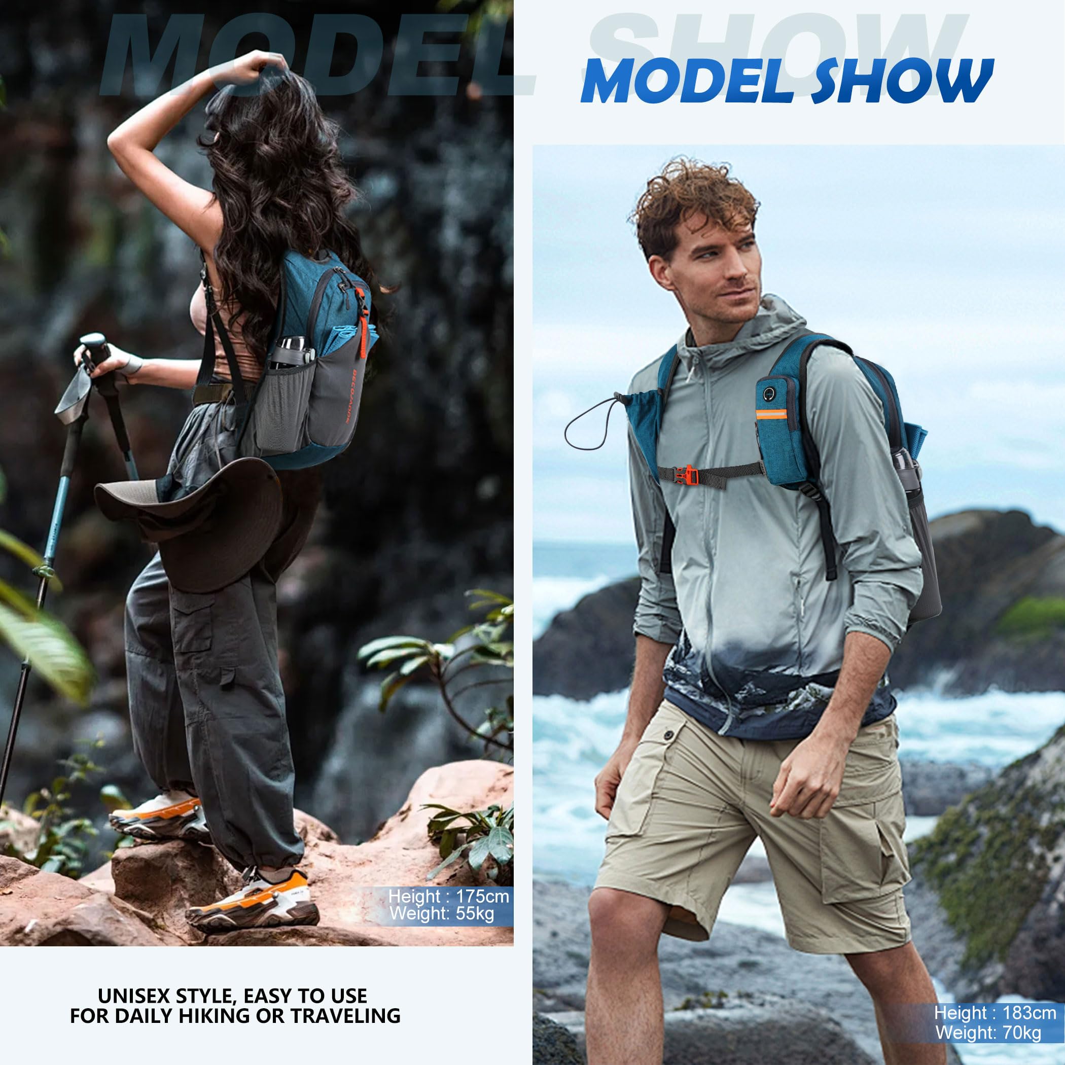 15L Ultralight Foldable Hiking Backpack for Men & Women - Packable Daypack for Travel, Camping & Outdoor Adventures (Turquoise) | Perfect for Day Hikes, Commuting & Weekend Getaways