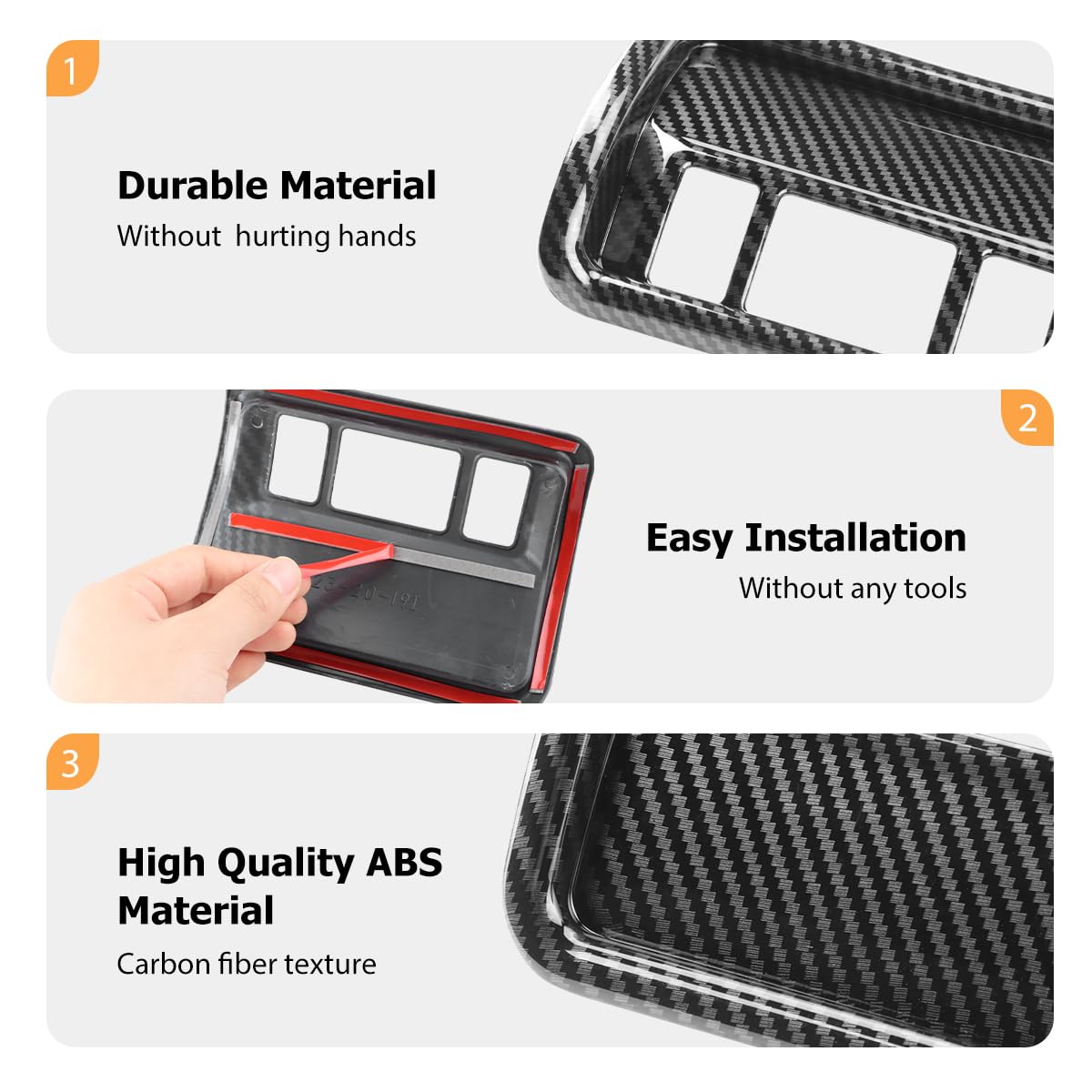 Carbon Fiber Headlight Adjust Button Cover for Subaru Crosstrek/Impreza - Dashboard Upgrade for Night Driving