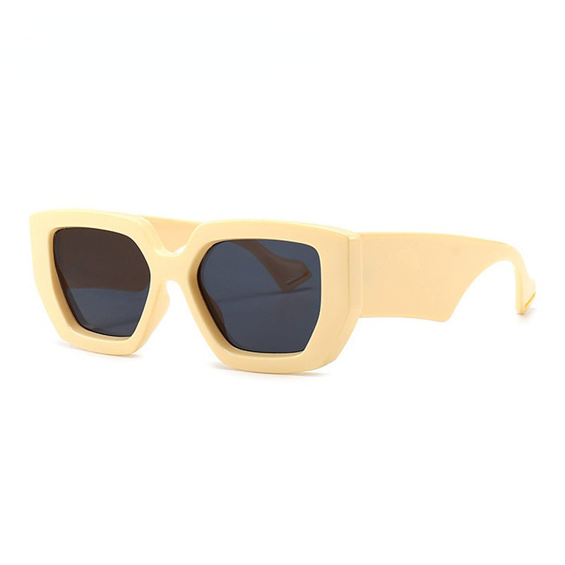 Luxury Wide Leg Square Sunglasses for Women & Men - Vintage Gradient Black Leopard Print Hip Hop Shades - Perfect for Beach, Driving, and Fashion Outfits