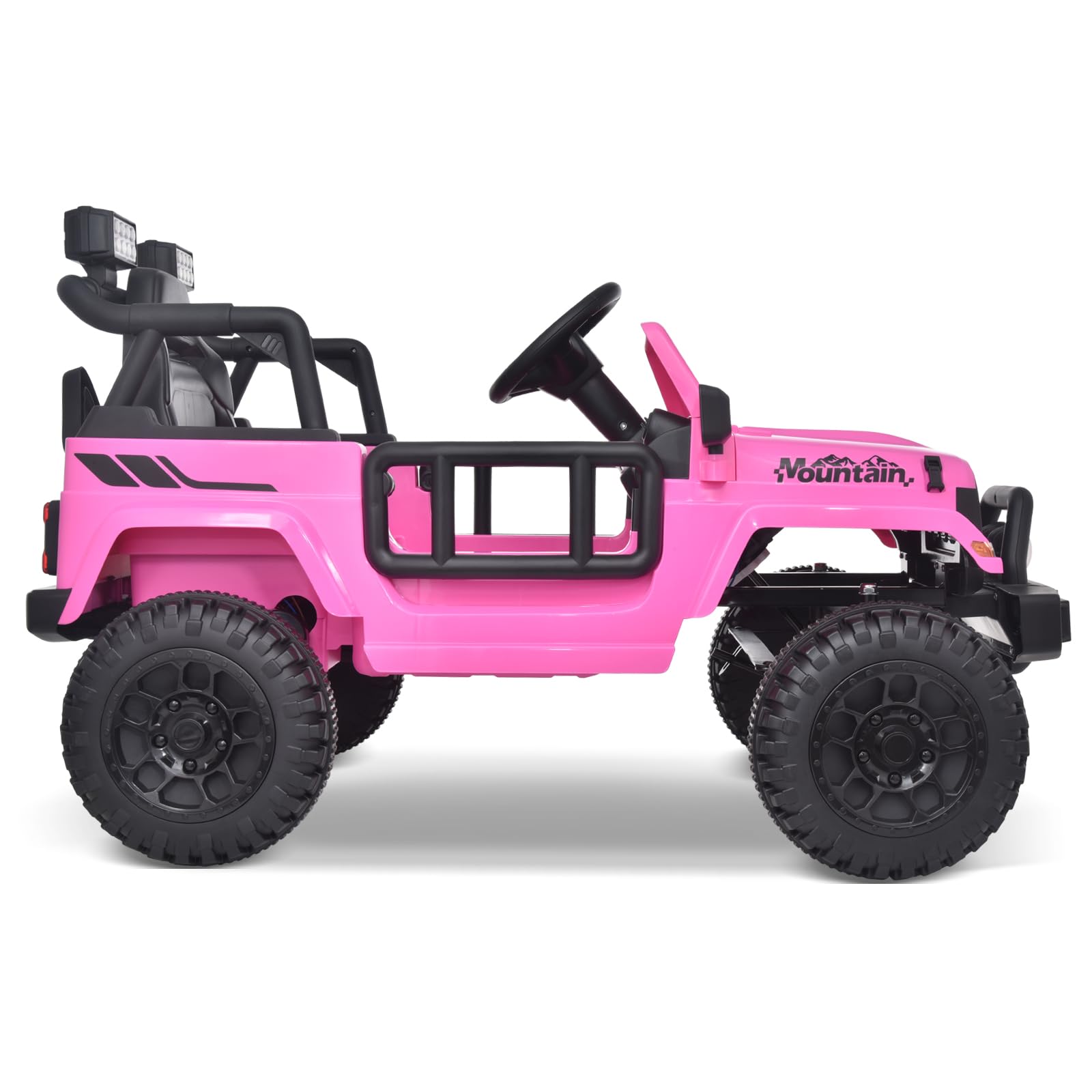 Joywhale 12V Kids Ride on Truck - Battery Powered Electric Car with Remote Control, 4-Wheel Suspension, LED Lights & Music - Pink Motorized Vehicle for Boys & Girls | Perfect for Birthday Gifts, Outdoor Play & Backyard Fun