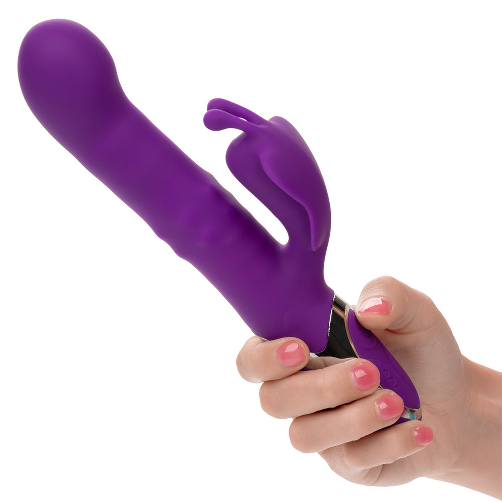 Enchanted Flutter Thrusting Rabbit Vibrator with Rotating Beads - Powerful Dual Stimulation for Women, G-Spot & Clitoral Pleasure - Perfect for Couples Play & Solo Intimate Moments