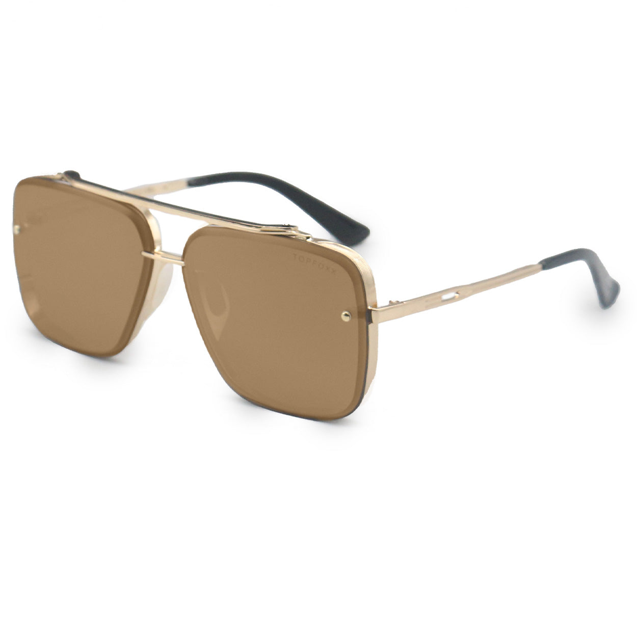 Bella Mirrored Bronze Aviator Sunglasses - Tangle-Free, Polarized, UV Protection for Men & Women - Perfect for Driving, Beach, and Outdoor Activities