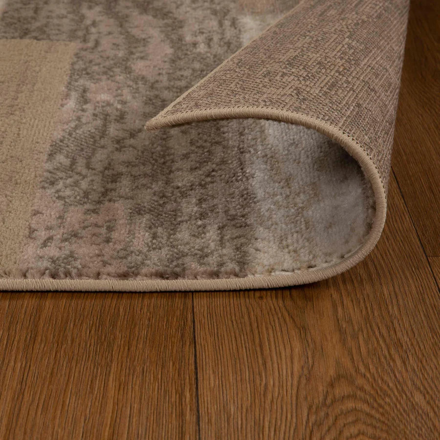 Stylish Rockwood Contemporary Geometric Patchwork Area Rug - Non-Slip Indoor Runner for Living Room, Bedroom & Office Decor