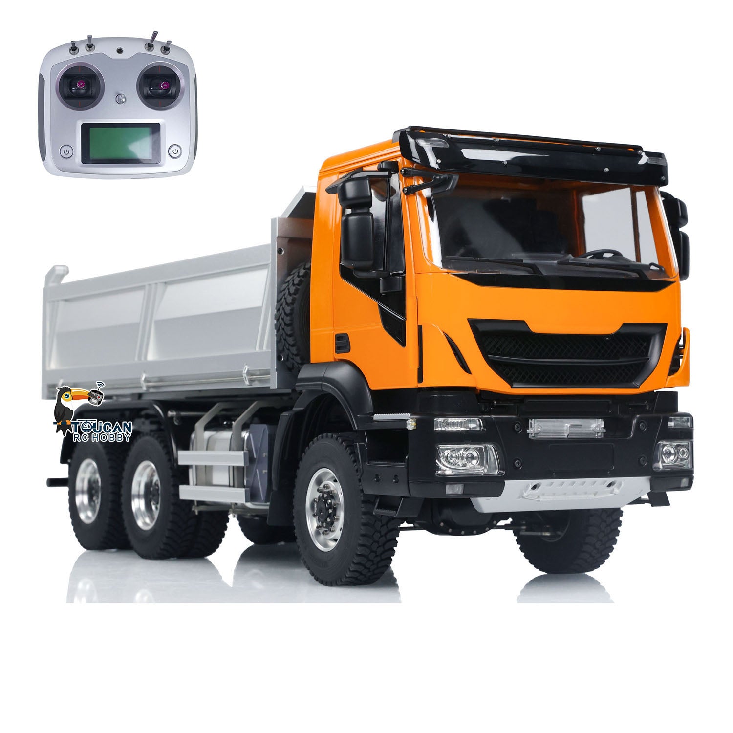 1/14 Scale Hydraulic RC Dump Truck with 2-Speed Gearbox - Remote Control Tipper Car, DIY Assembly Toy Model for Adults & Kids - Perfect for Construction Site Play, Collecting & Hobby Gifts