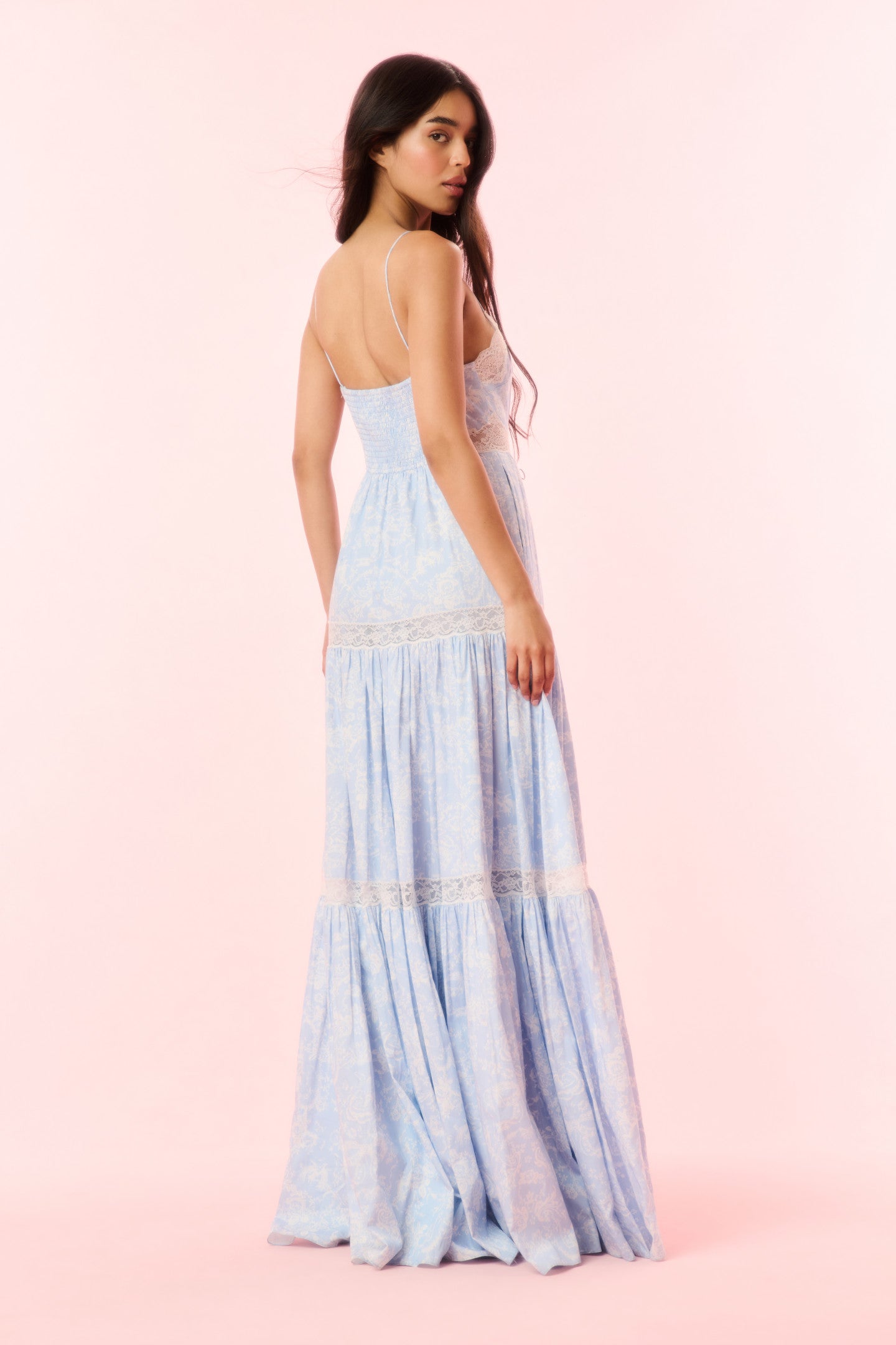 Stylish Espa Cotton Toile Print Maxi Dress for Women - Flowy Summer Dress for Beach, Vacation & Casual Outings