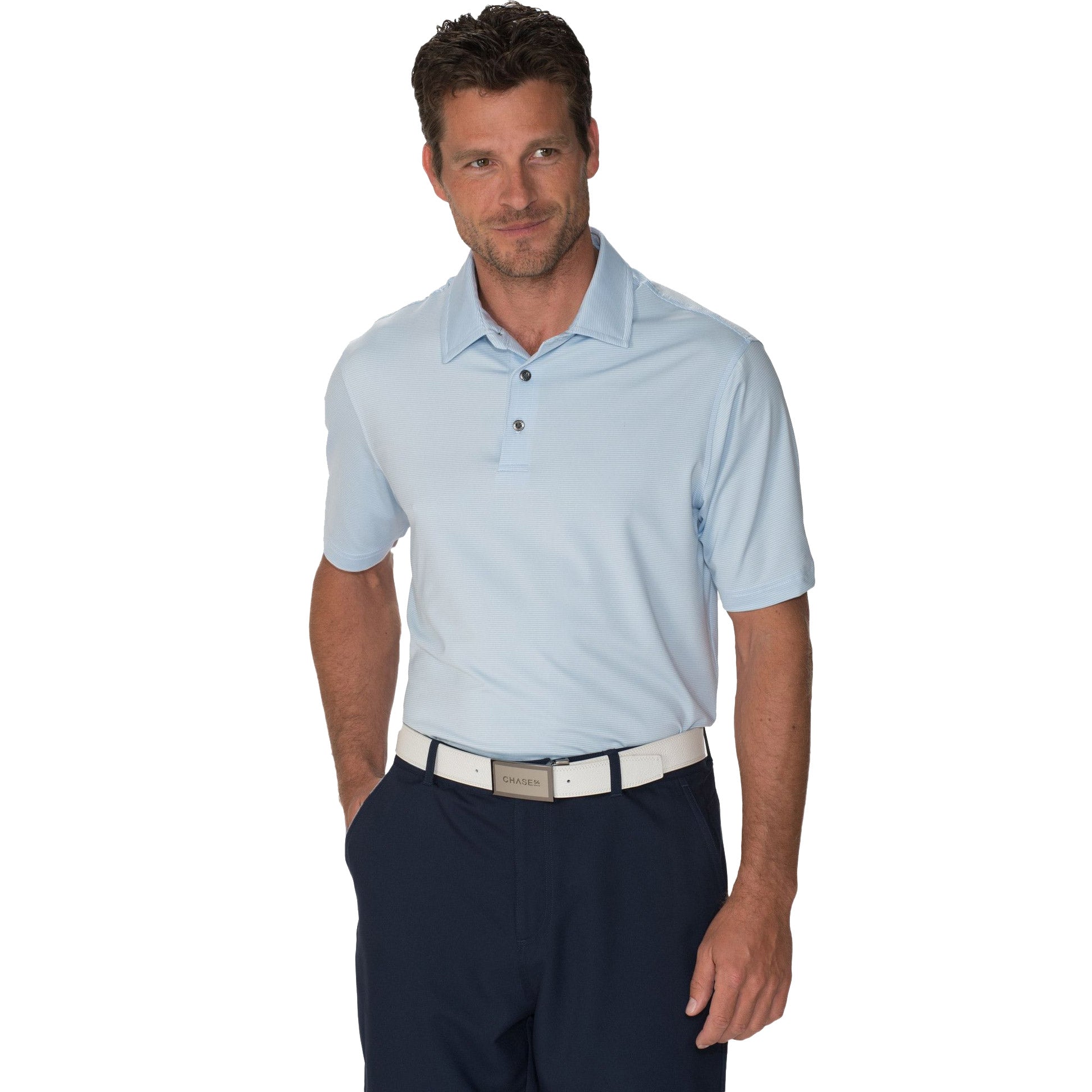 Chase 54 Drift Men's Performance Golf Polo Shirt - Moisture Wicking & UV Protection for Golf, Tennis & Outdoor Sports