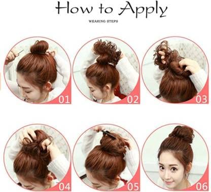 1PC Messy Bun Hair Extension with Elastic Band - Synthetic Hairpiece for Women & Girls (Brown) - Perfect for Parties, Weddings & Everyday Styling