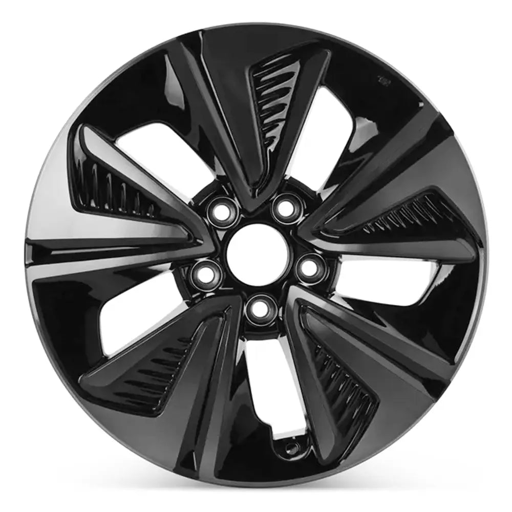 17 Inch Honda Civic Wheel Replacement - Machined Black Replica Rim 64098 42700TGGA91 | Perfect for Upgrades, Custom Builds & Restorations