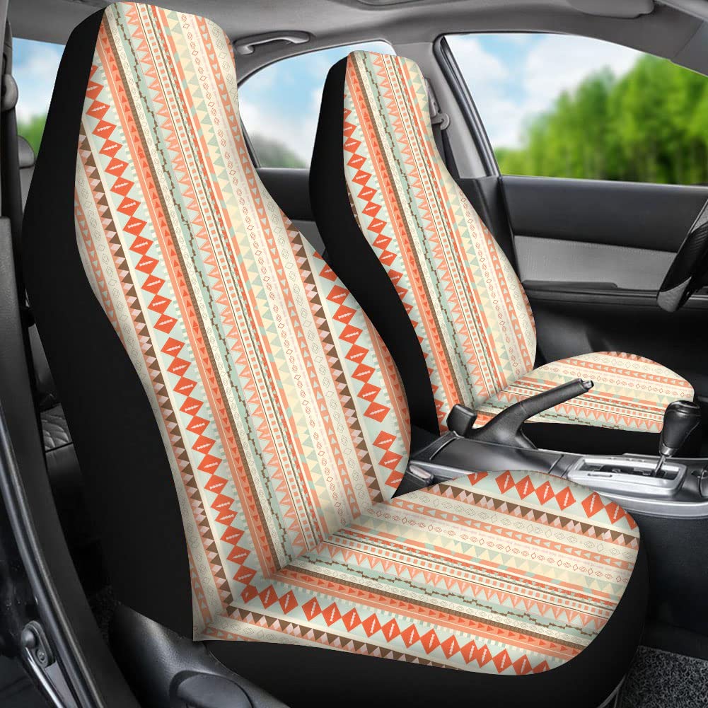 Aztec Car Seat Cushion Set - 11pcs Universal Accessories for Comfort & Style