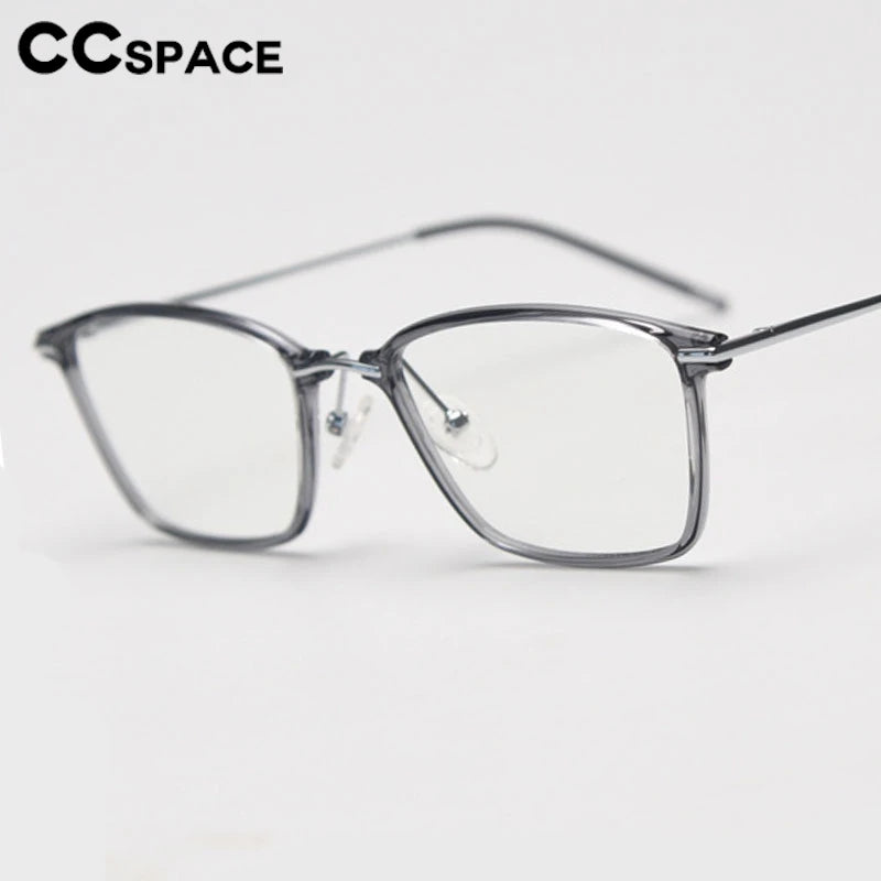 CCspace Women's Full Rim Small Square TR90 Titanium Eyeglasses Frame - Lightweight & Durable for Work, Reading & Daily Use (Model 301814)