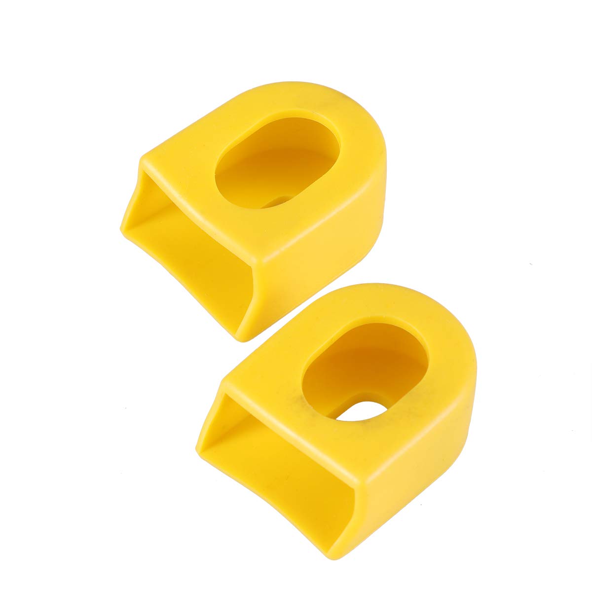Mountain Bike Crank Arm Protectors - Durable Rubber Covers for MTB & Road Bicycle Crankset (Yellow) | Prevent Scratches & Damage During Riding, Storage & Transport