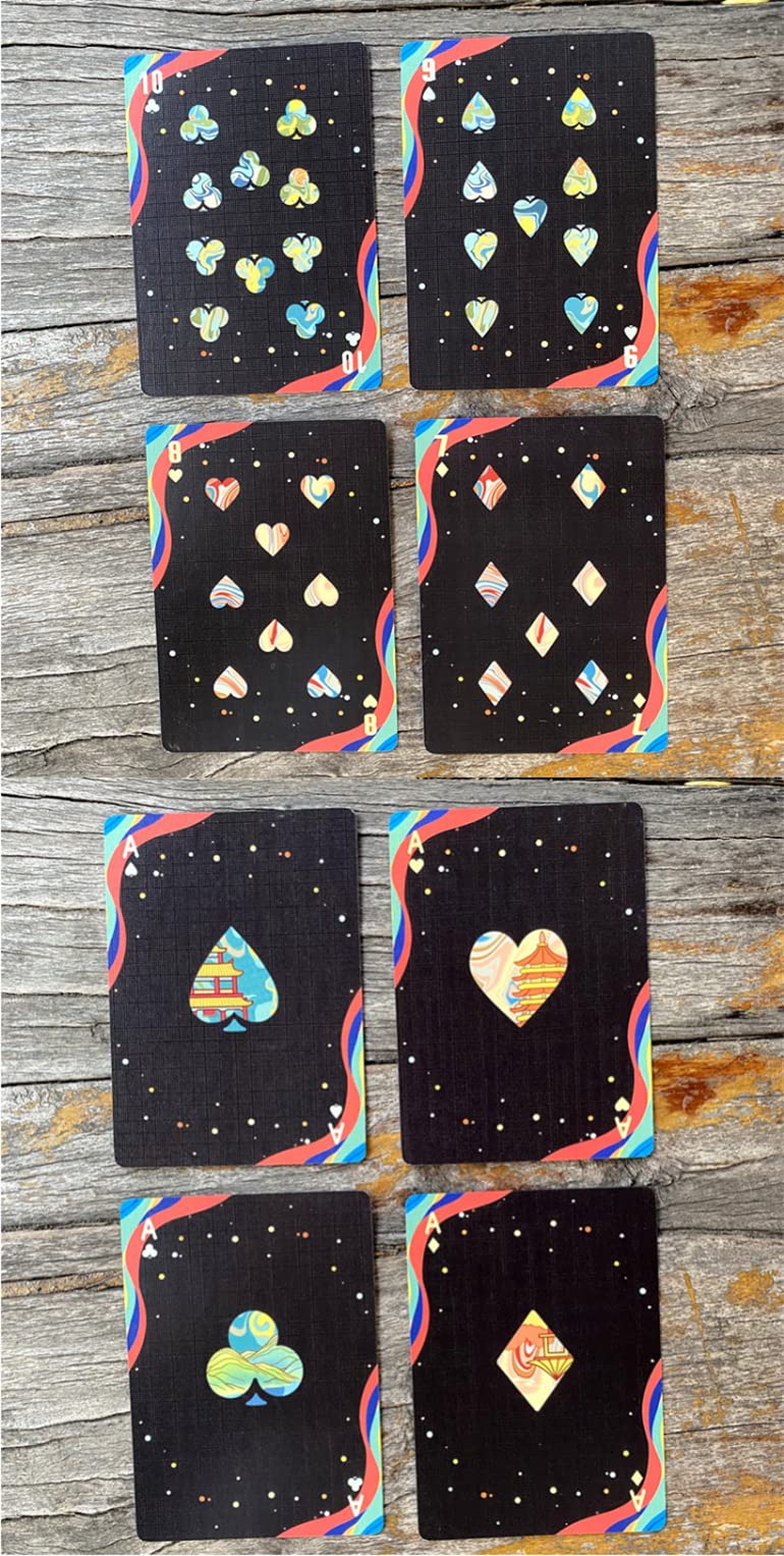 Premium Huxuan Yini Cardistry Playing Cards - Unique Poker Deck for Magic Tricks, Card Games & Party Fun - Ideal for Kids & Adults - Perfect for Card Flourishes, Poker Nights & Magic Shows
