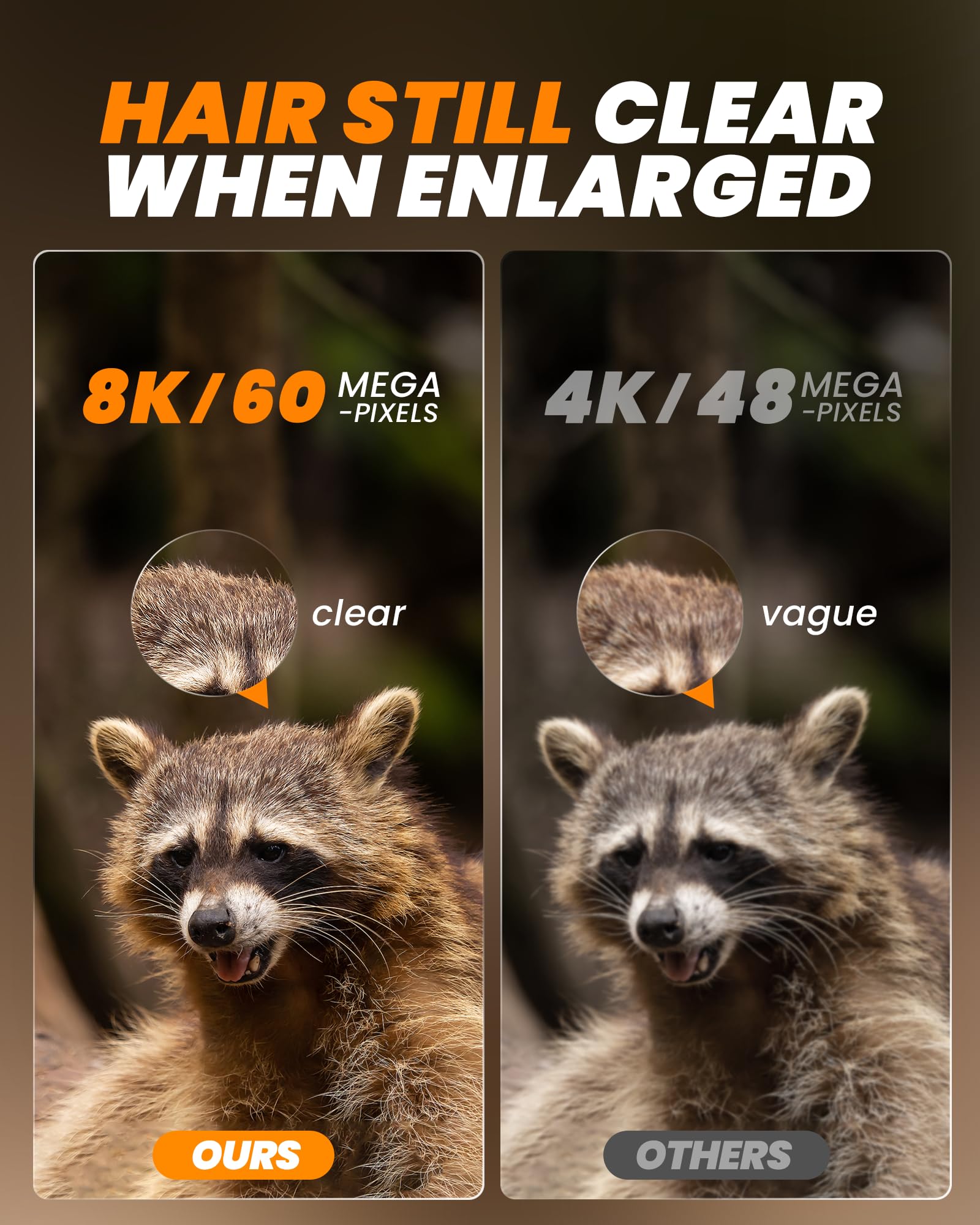 60MP/8K WiFi Trail Camera - No Glow Night Vision, Waterproof, 0.05s Trigger Motion Activated Hunting Game Camera for Wildlife Deer Scouting, Home Security Monitoring & Outdoor Surveillance - Perfect for Backyard, Forest, and Property Protection