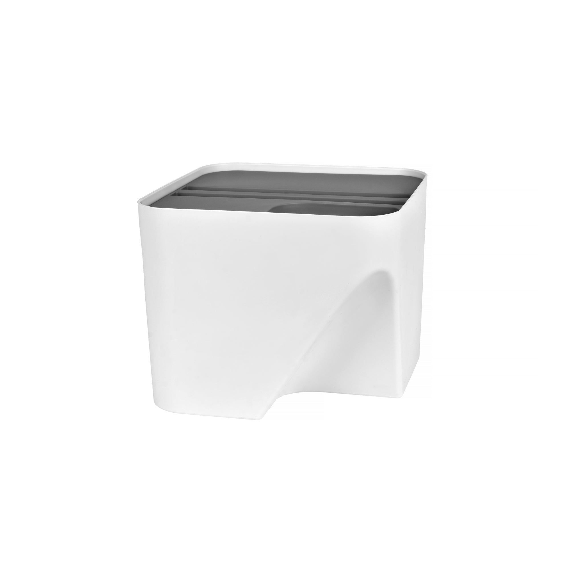 12L Stackable Plastic Kitchen Trash Bin - Household Waste Sorting Storage Container with Lid for Recycling, Composting & Garbage - Perfect for Home, Office & Dorm Organization