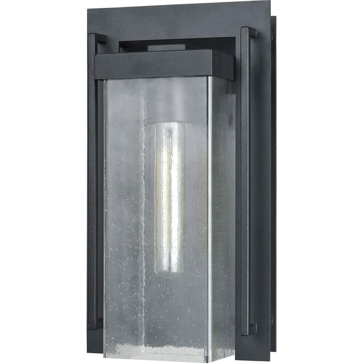 Elk Lighting 47501/1 Overton 1 Light Outdoor Wall Sconce in Matte Black - Perfect for Porch, Patio, and Garden Lighting