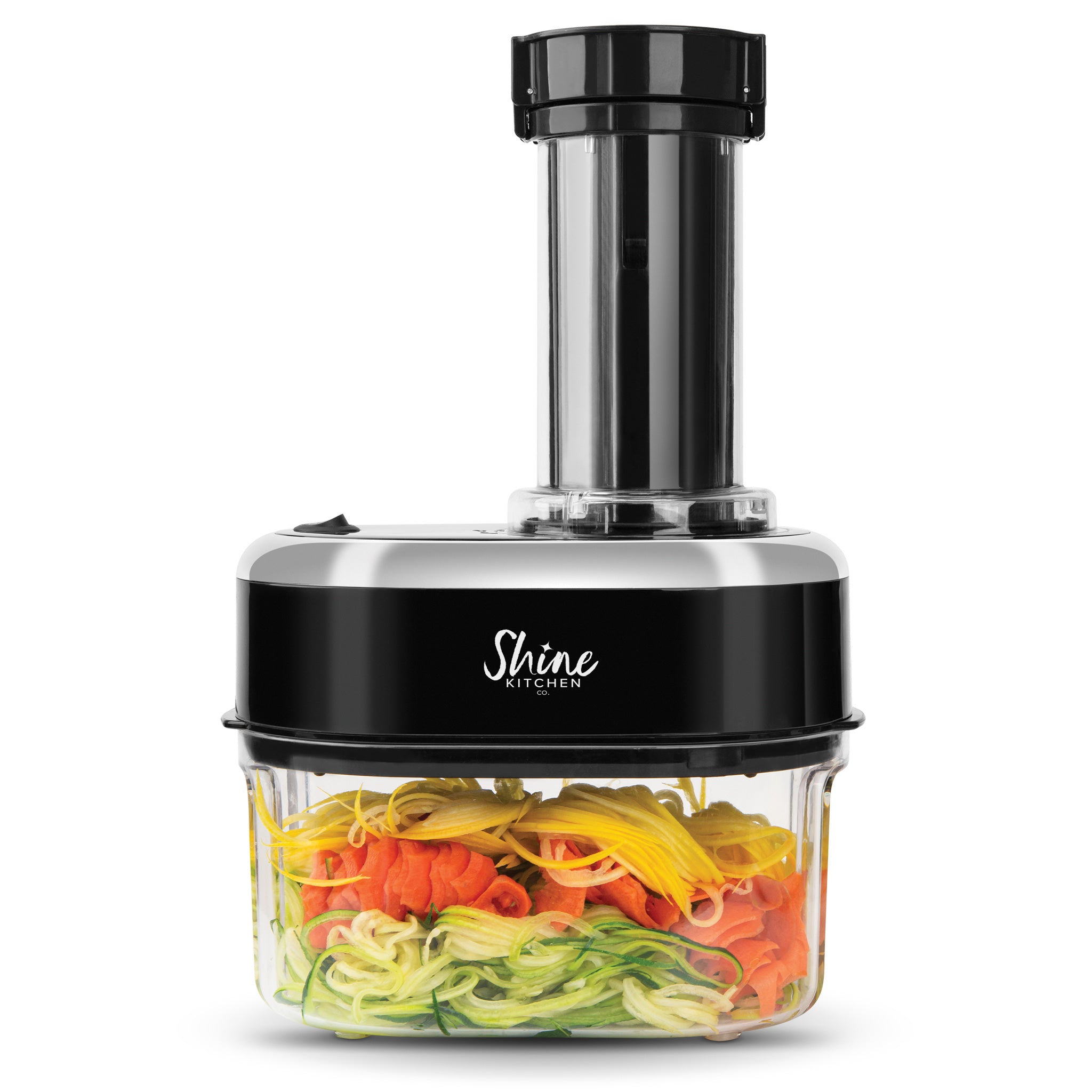 Shine Kitchen Co.® Electric Spiralizer - Vegetable & Fruit Spiral Slicer for Healthy Noodles, Zucchini Pasta, Sweet Potato Curly Fries - Perfect for Low-Carb, Keto, Vegan Diets & Meal Prep