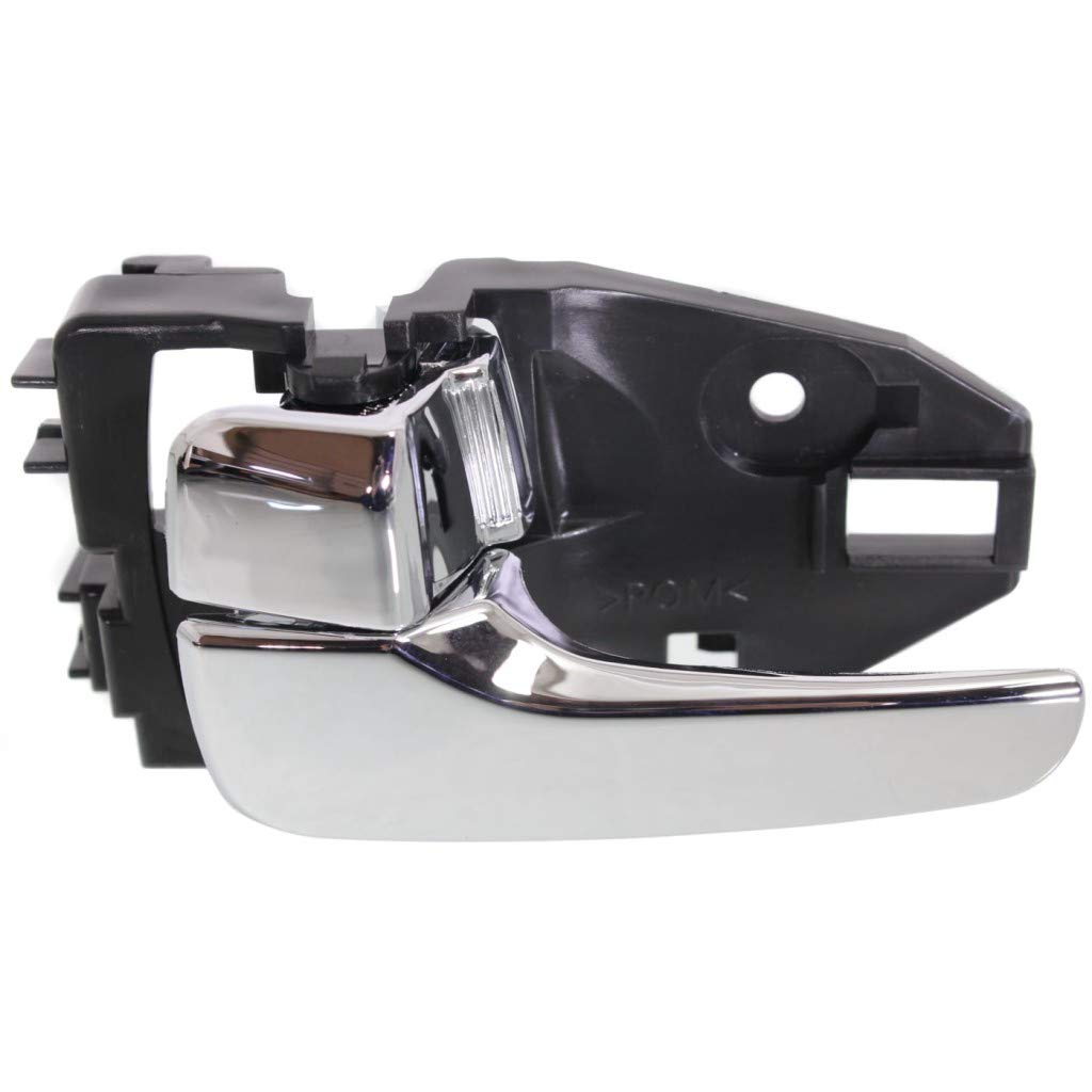 Mitsubishi Outlander 2003-2006 Interior Door Handle - Front or Rear Driver Side Chrome with Lock Button | Compatible with All Submodels | Easy Replacement for Car Door Repair & DIY Upgrade