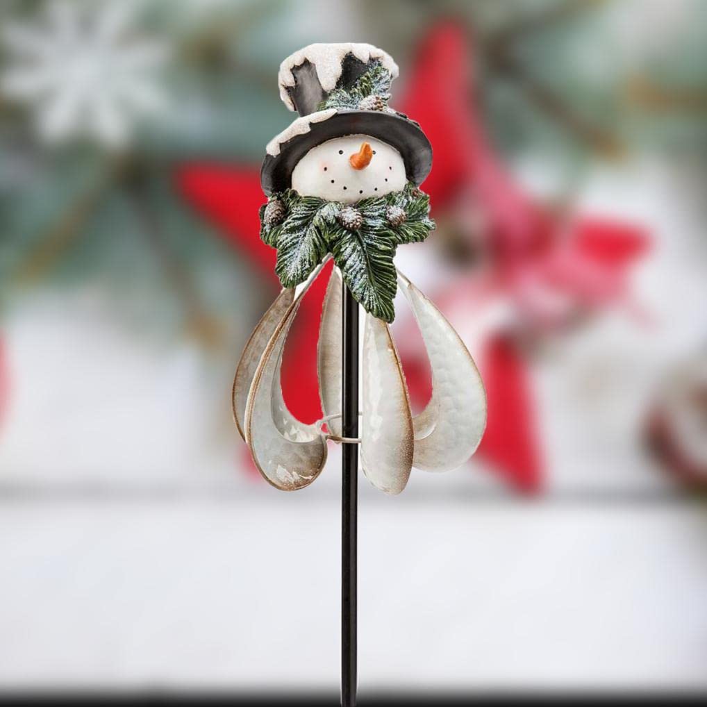 Snowman Wind Chime - Christmas Garden Decoration with Rotary Design for Home, Party & Festival | Outdoor Wind Chime Ornament for Patio, Yard & Holiday Decor