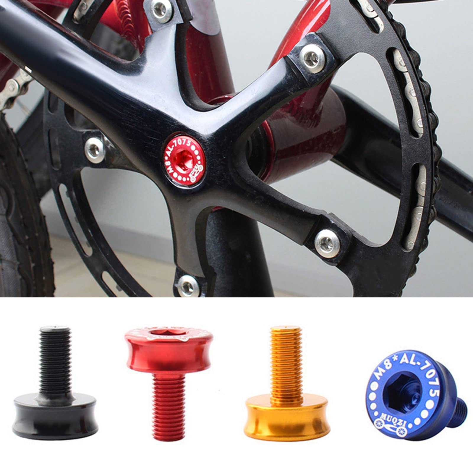 8mm Allen Key Bike Crank Bolts - Aluminum Alloy Square Taper Bottom Bracket Screws for Bicycle Crankset Repair & Maintenance | Perfect for Road Bikes, Mountain Bikes & Cycling Upgrades