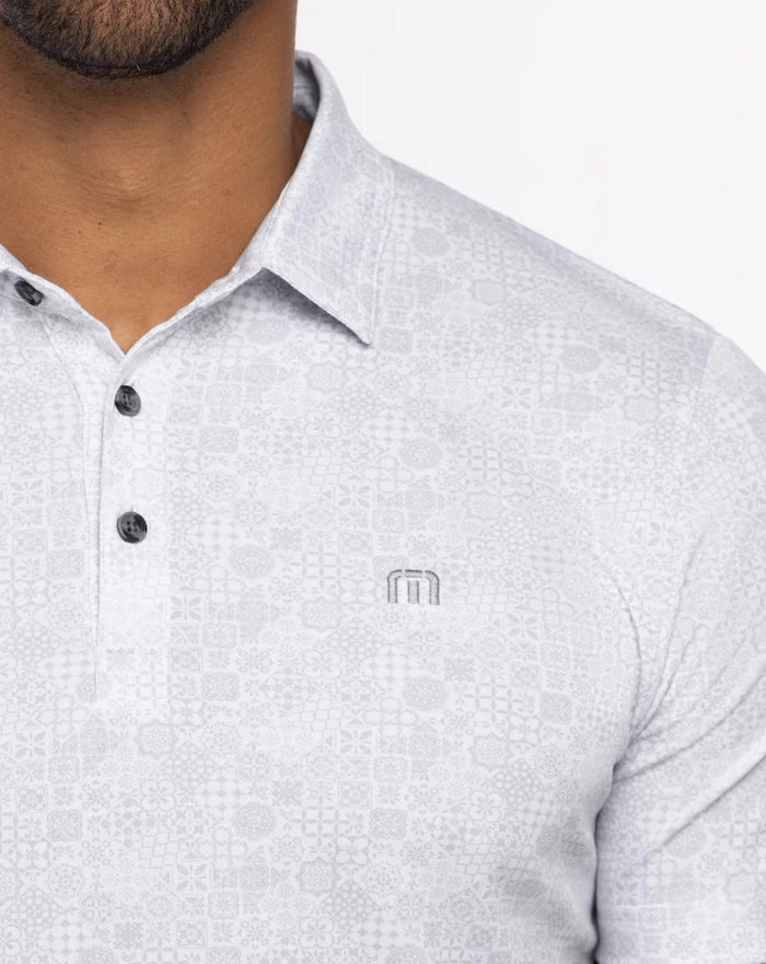 TravisMathew Cozumel Polo Shirt for Men - Classic White Golf & Casual Wear - Breathable & Comfortable for Sports, Work & Everyday Use