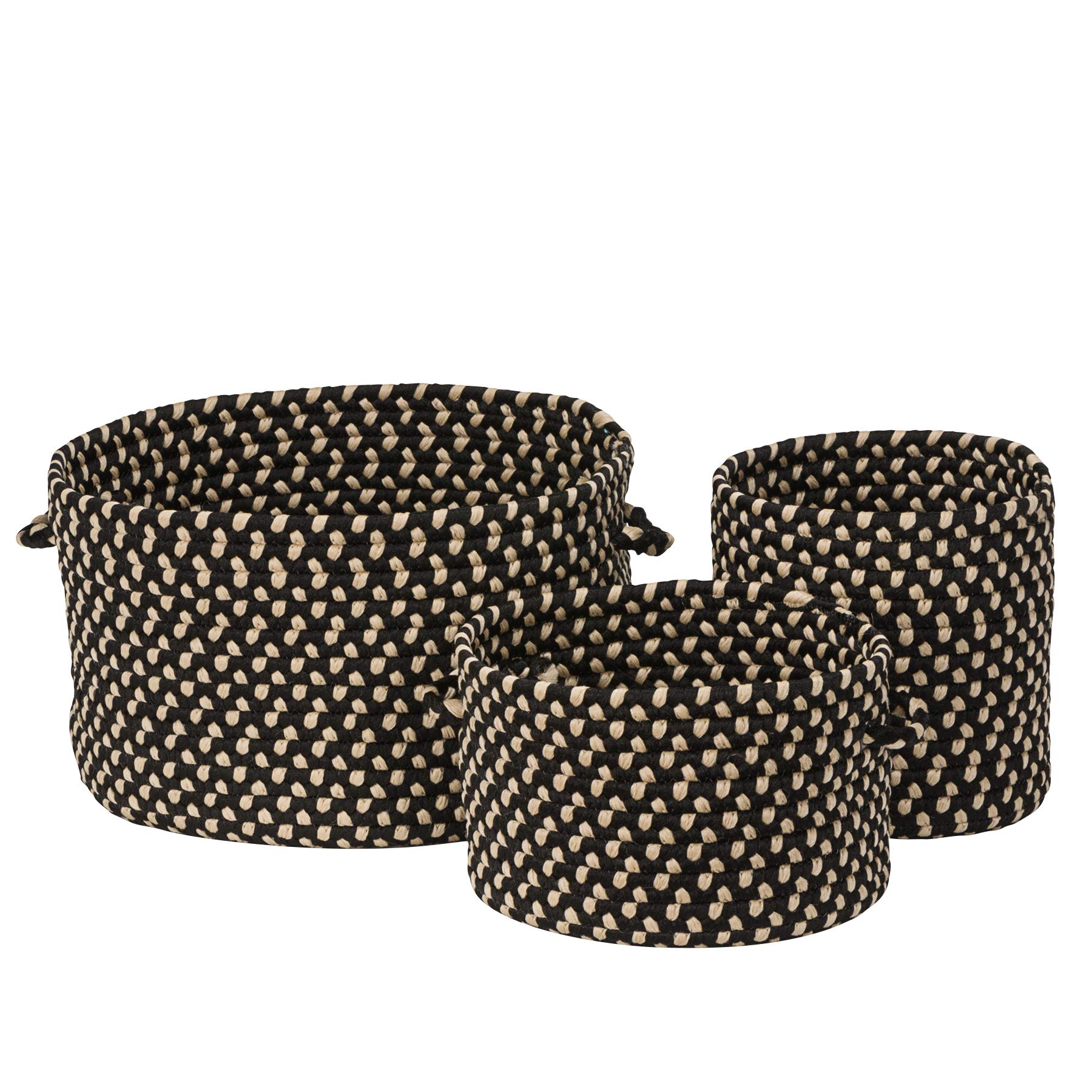 Colonial Mills Early Years Braided Toy Storage Basket Set - 3-Piece Woven Baskets (10