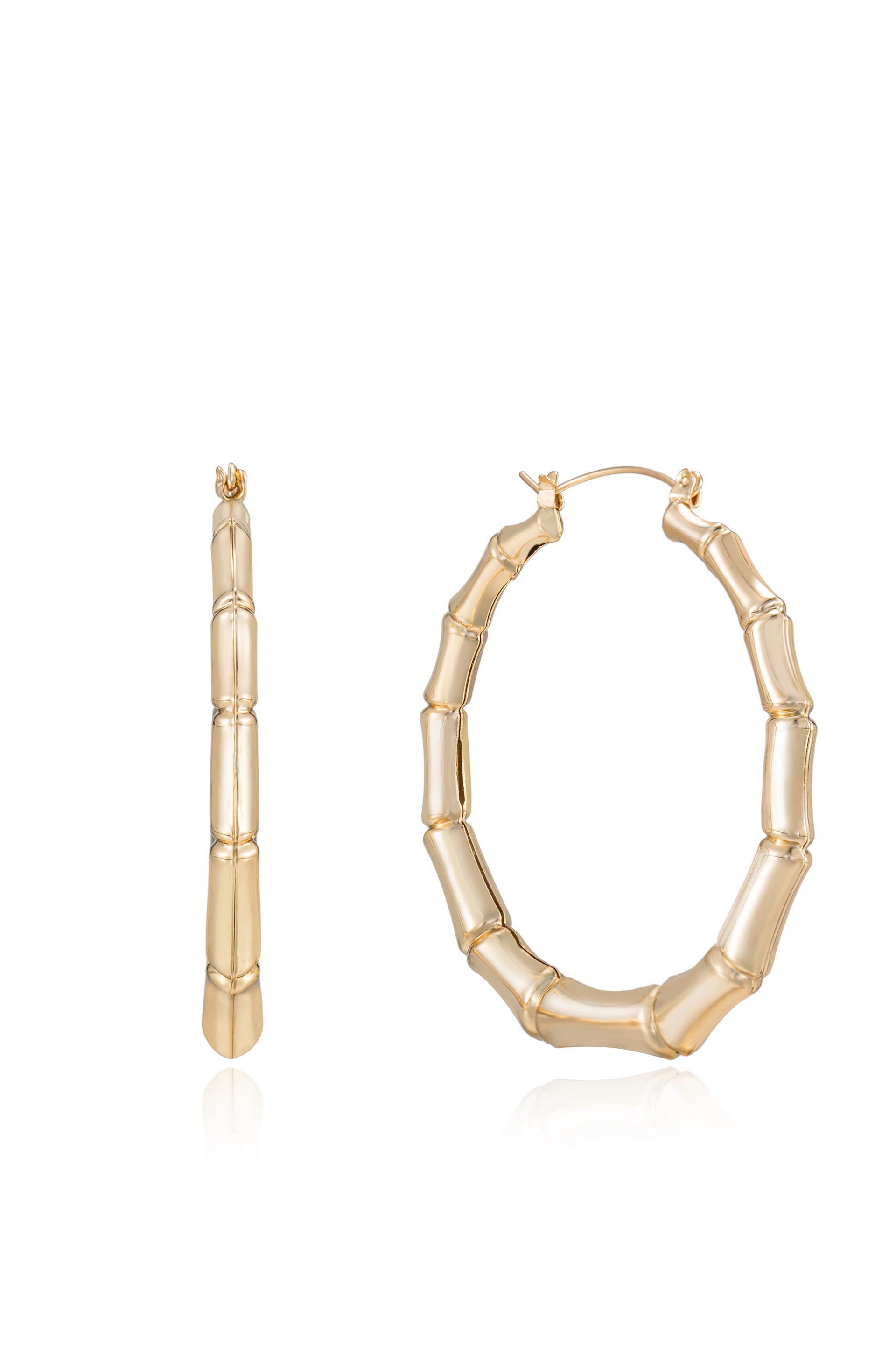 Stylish Bamboo Hoop Earrings for Women - Lightweight & Hypoallergenic Jewelry - Perfect for Everyday Wear, Boho Fashion & Gift Giving