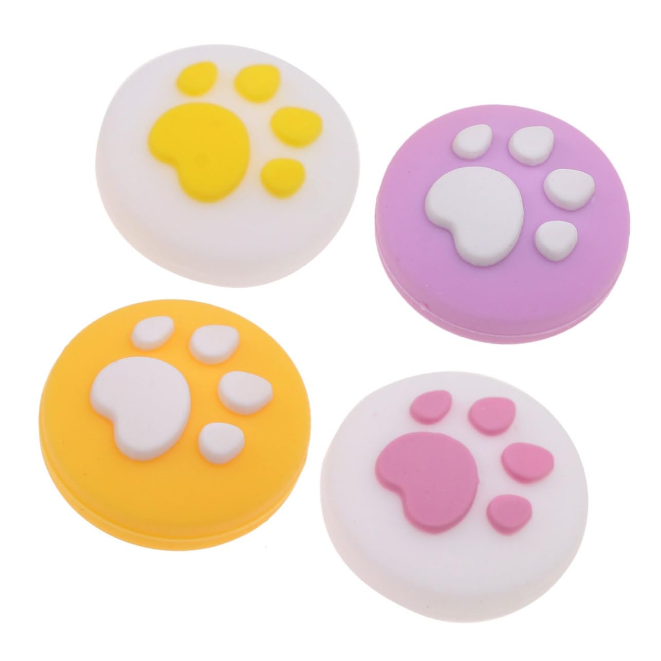 12 Pcs Silicone Joystick Thumb Grips - Cat Paw Design Non-Slip Controller Caps for Gaming Consoles (PS5, Xbox, Switch) - Perfect for Long Gaming Sessions & Enhanced Grip Comfort